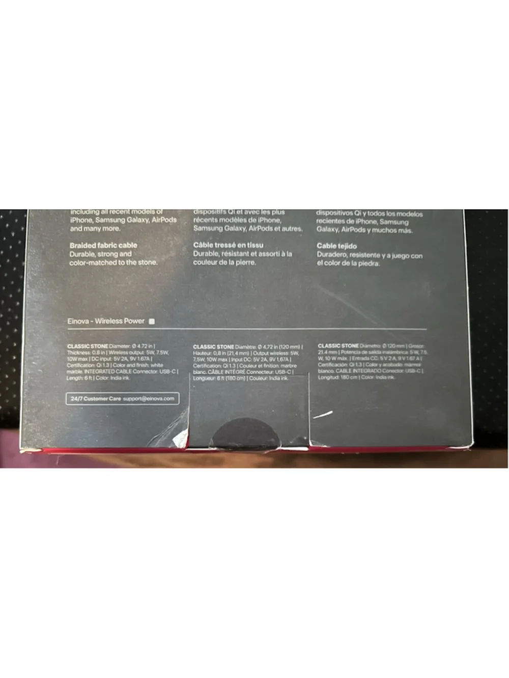 Einova Classic Stone Wireless Charging Pad Genuine Marble-Two Varieties